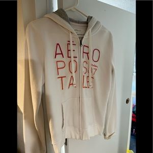 COPY - Aeropostal white womens Sweatshirt Hoodie Zip Up size Large